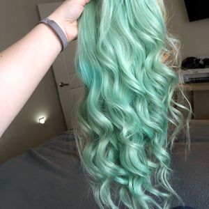 Hand dipped dyed human hair wig